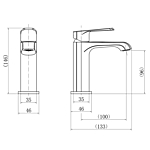 Смеситель для раковины Fashun A1092N латунь сатин
