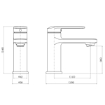 Смеситель для раковины Fashun A1091 латунь сатин