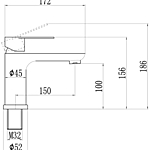 Смеситель для раковины Fmark FS8801Q графит