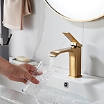 Смеситель для раковины Shevanik S4001G золотой сатин