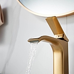 Смеситель для раковины Shevanik S4001G золотой сатин