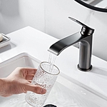 Смеситель для раковины Shevanik S4101T оружейная сталь