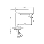 Смеситель для раковины Belz B10678-3 оружейная сталь