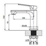 Смеситель для раковины GROSS AQUA Prado 6820828C хром