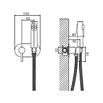 Смеситель гигиенический душ Belz B55807 хром