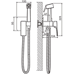 Смеситель гигиенический душ Belz B55709 хром