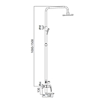 Душевая система GROSS AQUA Dyno GA9009SMD07MB черный