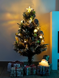 Ёлка фиброоптическая «Пушистая» 120 см, d нижнего яруса 70 см, 100 веток, 8 режимов