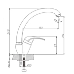 Смеситель для кухни Marrbaxx MG003/Q15 белый гранит