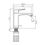 Смеситель для раковины Prohanss P60.10.03 сатин золотой