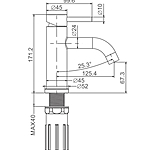 Смеситель для раковины Prohanss P31.10.03 сатин золотой