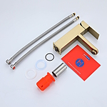 Смеситель для раковины Prohanss P30.10.03 сатин золотой