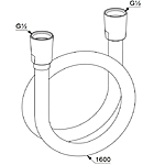 Шланг для душа KLUDI SUPARAFLEX 61072N0-00 160 см золото