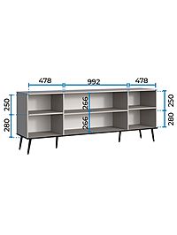 Тумба под ТВ «Монти», 2010×450×780 мм, цвет кашемир