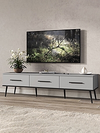 Тумба под ТВ «Мишель», 1652×450×440 мм, цвет шиншилла серая