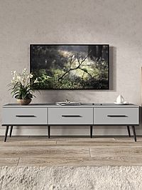 Тумба под ТВ «Мишель», 1652×450×440 мм, цвет шиншилла серая