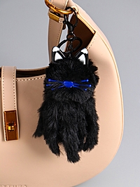 Брелок для ключей на кольце «Пушистик: Чёрный кот», на сумку, рюкзак, 18×5×5 см