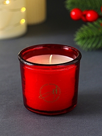 Свеча ароматическая новогодняя "Пряный апельсин" в стакане, 60 гр,
