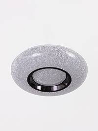 Люстра LED GLX-23356-48 Вт, 3100-6100K. d 37 см, прозрачный хром/чёрный, с ПДУ