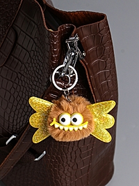 Брелок для ключей на кольце «Пушистик: Муха», на сумку, рюкзак, беж, 9×10×5 см