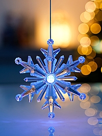 Подвеска светодиодная «Ледяная снежинка» 11 см, 1 LED, от батареек LR41×3, свечение RGB