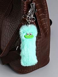 Брелок для ключей на кольце «Пушистик: Чудик», на сумку, рюкзак, мятный, 19×4×4 см