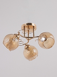 Люстра «Элегия» 2046/3, 3×60 Вт, Е27, d42. h21 см, золото/бронза