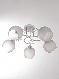 Люстра «Люси» 2028/5, 5×60 Вт, Е27, 60×24 см, белый