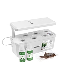 Умный сад RED SOLUTION G06, на 6 растений, 15 Вт, 2.5 л, до 40 см, сенсорное управление, белый