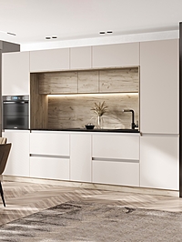 Кухня под посудомоечную машину Карина 3250. Кашемир/Крафт серый