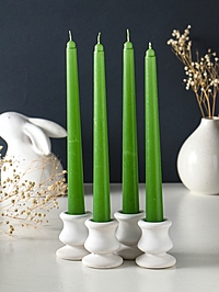 Набор: свечи ароматизированные конические 2.2×24 см, 4 шт., 50 г, 8 ч, ландыш