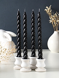 Набор: свечи ароматизированные витые 1.9×24 см, 4 шт., 40 г, 8 ч, смородина