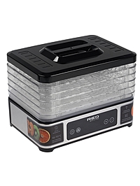 Сушилка для овощей и фруктов RED SOLUTION DD011V, 400 Вт, 35–70°C, 0.5–48 ч, 7 поддонов, серая