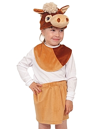 Карнавальный костюм "Лошадка" плюш-ЛАЙТ, манишка, юбка, шапочка, рост 92-116