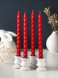 Набор: свечи ароматизированные витые 1.9×24 см, 4 шт., 40 г, 8 ч, вишня