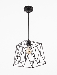 Светильник подвесной 1117/1, E27, 40 Вт, 22.5×70 см, чёрный