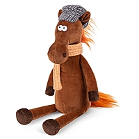 Мягкая игрушка «Конь Эрик в кепке и шарфе», 28 см