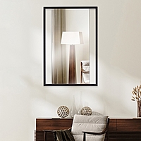 Зеркало интерьерное настенное «Рубин», в прямоугольном корпусе из металла, 63×43 см, цвет чёрный