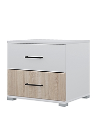 Тумба прикроватная Nova, 500х410х452, Белый/Сонома