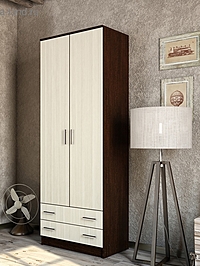 УЦЕНКА Шкаф двухстворчатый Дуэт, 800х480х2200, Венге/Лоредо