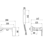 Смеситель гигиенический душ Savol S-FXQ012B золото