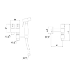 Смеситель гигиенический душ Fmark FS-FXQ02B золото