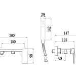 Смеситель гигиенический душ Savol S-FXQ012C матовое золото