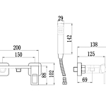 Смеситель гигиенический душ Savol S-FXQ013C матовое золото