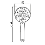 Лейка для душа GROSS AQUA Prado GA21017 хром 3 режима