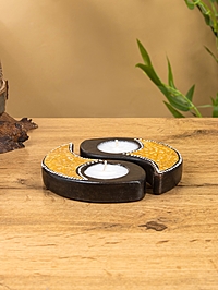 Набор свечей "Инь Янь" керамика, 13х13х2 см