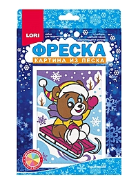 Фреска. Картина из песка "Бурый мишка" Пз/ф-041