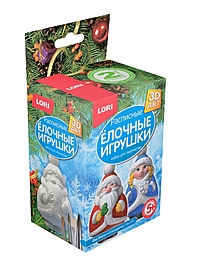 3D Art.Роспись ёлочных игрушек "Дед Мороз и Снегурочка" Ир-013