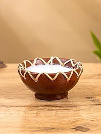 Свеча в керамической чаше, 9×9×4 см