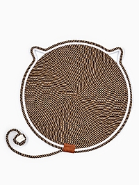 Когтеточка-коврик с хвостом 50 см, коричневый